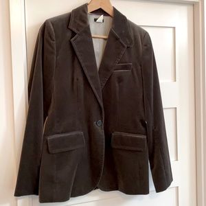 JCrew dark green velvet blazer